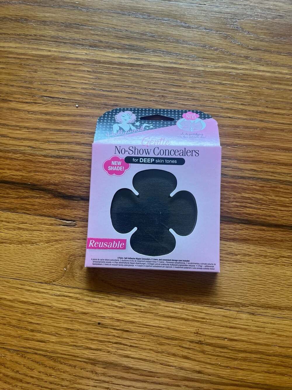 Hollywood Fashion Secrets Gentle No-Show Concealers for Deep Skin Tones, 4 Pairs
